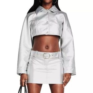 I.AM.GIA Alessandra Silver cropped jacket